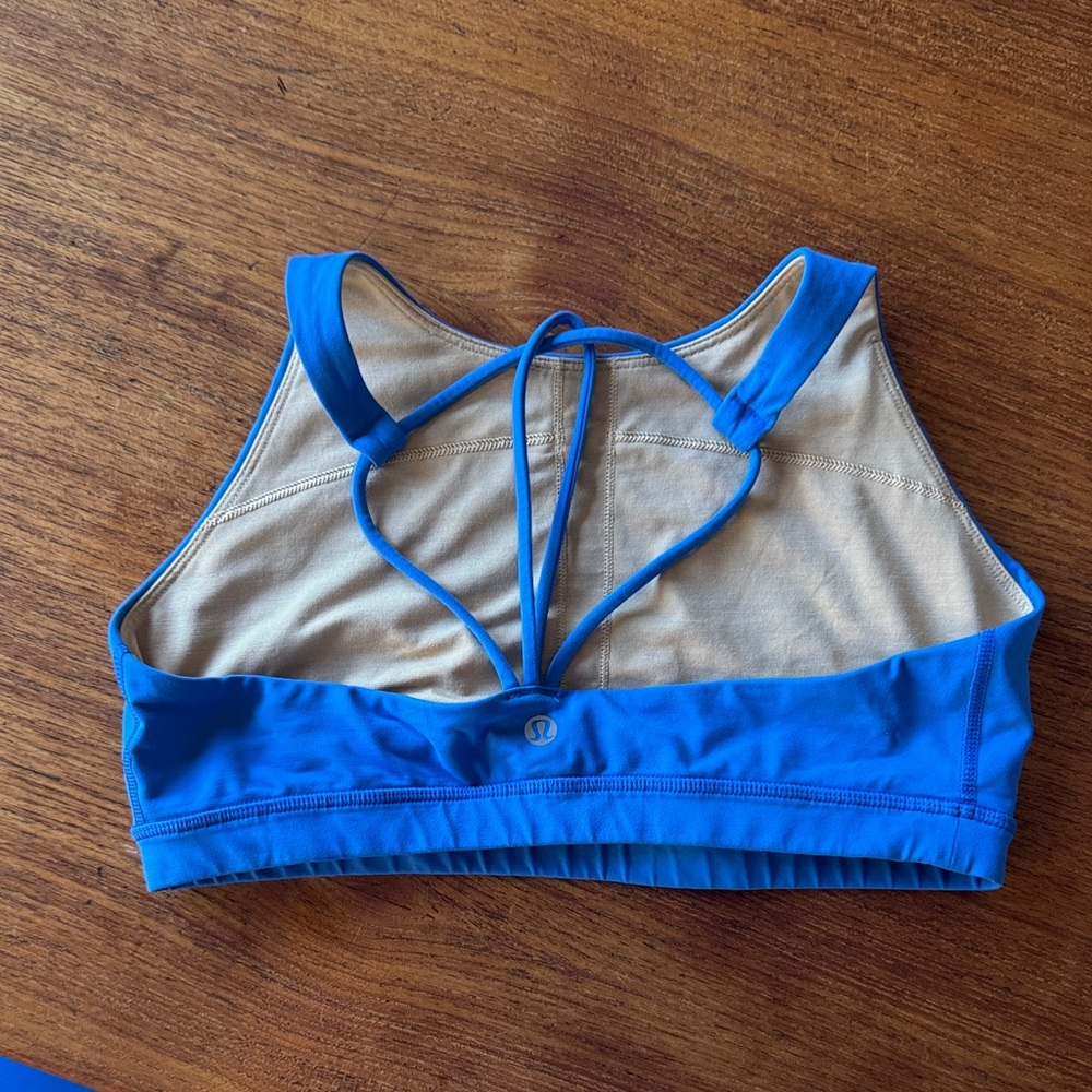 lululemon athletica Bright Blue Strappy Sports Bra